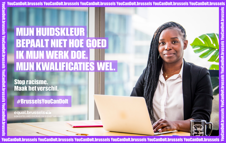 poster racisme op het werk equal brussel